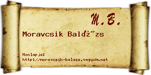 Moravcsik Balázs névjegykártya