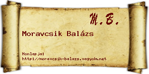 Moravcsik Balázs névjegykártya