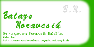 balazs moravcsik business card